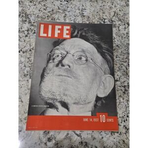 VINTAGE LIFE MAGAZINE JUNE 14, 1937 - U.S. SENATOR - VINTAGE ADS -VERY GOOD COND